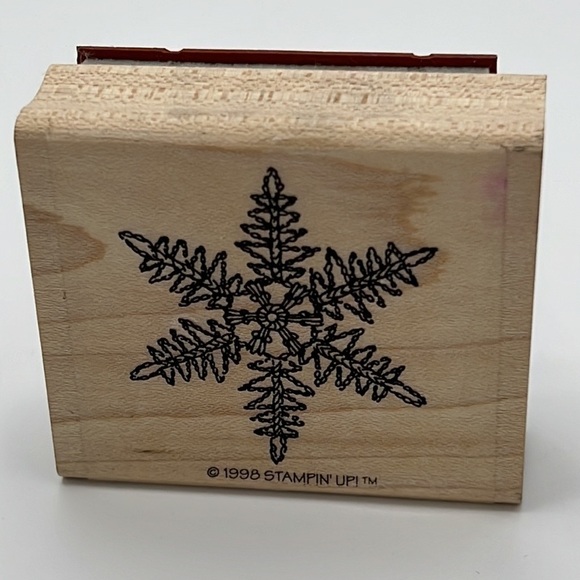 STAMPIN’ UP! WOODEN SNOWFLAKE RUBBER STAMP SET - Picture 5 of 9